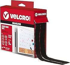 VELCRO Brand Sticky Back Hook and Loop Tape, 10 ft Roll – Peel and Stick Fastener for Indoor Organization, Classrooms, Home, and Office | 3/4 in Wide | Black