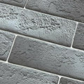 100 Whitewash Grey Faux Brick Wall Tiles, 3D Thin Brick Veneers for Bedroom, Bathroom, Kitchen, Fireplace and Fence Wall Panels (14.2 sq ft)