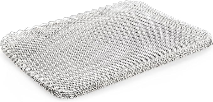 Kingrol 10-Pack Disposable Grill Toppers, 15.25 x 12 Inch BBQ Grilling Mats, Prevents Food from Falling Through Grates, Ideal for Meat & Veggies, Outdoor Grill Accessories