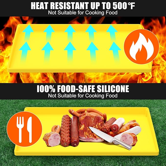 Silicone Griddle Mat Cover for Blackstone - 36 Inch True All-Encompassing Coverage Heavy Duty Food Grade Grill Buddy Mat, All Season Cooking Surface Protective Cover