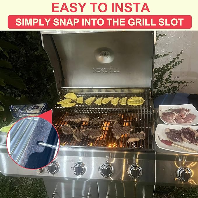 Grill Warming Rack for Home Depot Nexgrill 720-0830H 720-0958B 720-0789C 720-0789K 720-0958AE 720-0789MB 720-0789DE, Stainless Steel Swing Away Grid for Nexgrill 4 Burner Grill Replacements, 25.6 Inch