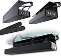 No-Screw Under Desk Cable Management Tray - Self-Adhesive Installation, Cord Management, Cable Tray, Under Desk Wire Organizer - Black Set of 2