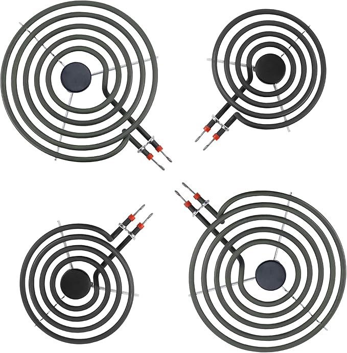 Electric Stove Burner Element 2*MP15YA 6"+2*MP21YA 8",MP22YA Electric Range Burner Element Compatible for Ken-more May-tag Whirl-pool etc Range Stoves by MIFLUS