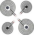 Electric Stove Burner Element 2*MP15YA 6"+2*MP21YA 8",MP22YA Electric Range Burner Element Compatible for Ken-more May-tag Whirl-pool etc Range Stoves by MIFLUS