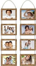 Icona Bay - 4x6 Wall Hanging Picture Frames Collage with 8 Openings - Rustic Brown, 2 Pack - Casual Style Engineered Wood Frames - Wall Mount Only - Bliss Collection