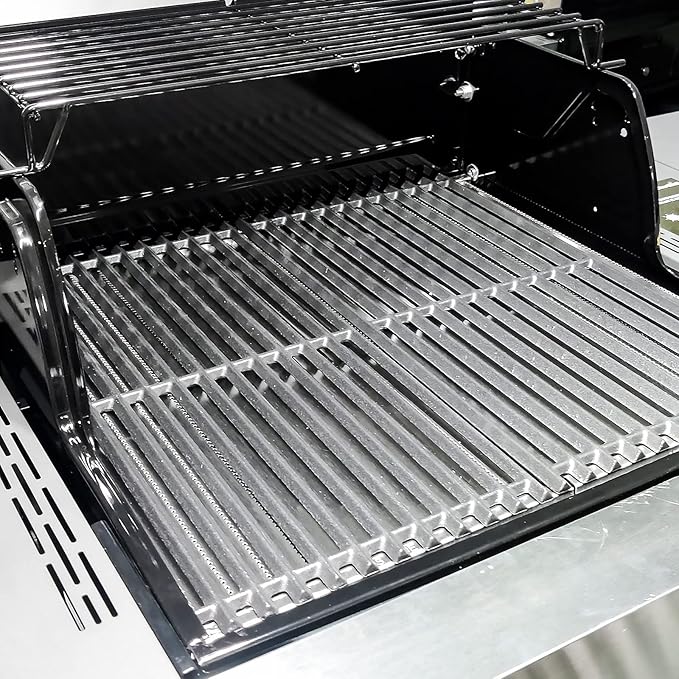 Uniflasy 17 x 8 3/4 Cast Iron Cooking Grate fits CharBroil Commercial 463644220 463632320 463642316 463245518 463630021 G369-0030-W2 2Burner Grill Replacement Part Grid for Nexgrill 720-0864M 720-0864
