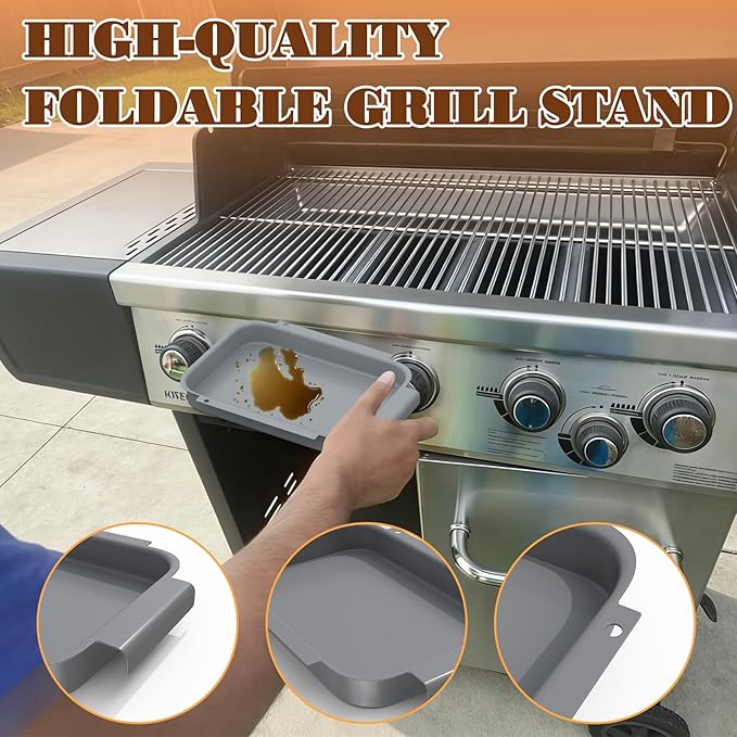 Grill Grease Tray Replacement Parts for Monument 35633 13892 14633 13478 25932 24367 77352NG 24633 77352 77352MB 41847NG 17842 Gas Grill Parts, Drip Grease Pan for All Monument Gas Grills