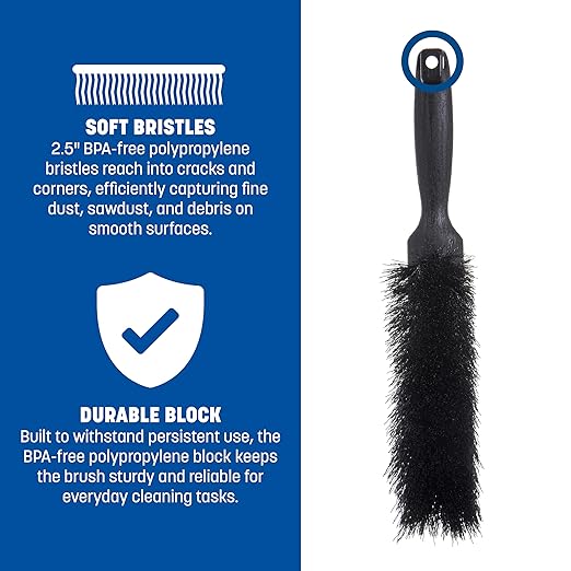 Carlisle FoodService Products 3625803 Fireplace/Bench Brush, 8", Black