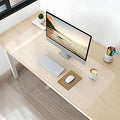NATRKE Clear Desk Mat Pad, 27.6"x15.7" Large Transparent Computer Desk Mat Plastic Desktop Protector, PVC Writing Pad with Round Edge, Waterproof Wipeable Non-Slip Table Protector for Home Office