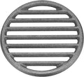 PATIKIL Cast Iron Fire Grate, 5.5" Round BBQ Grill Grate Replacement High Heat Charcoal Plate Fire Bottom Grate Grilling Accessories 6 Slots for Grilling Barbecue