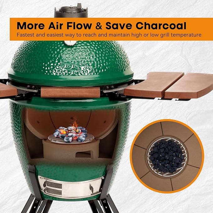 onlyfire Stainless Steel High Heat Charcoal Fire Grate for Kamado Joe Classic and Most Other Kamado Grill, 10 1/4 Inch