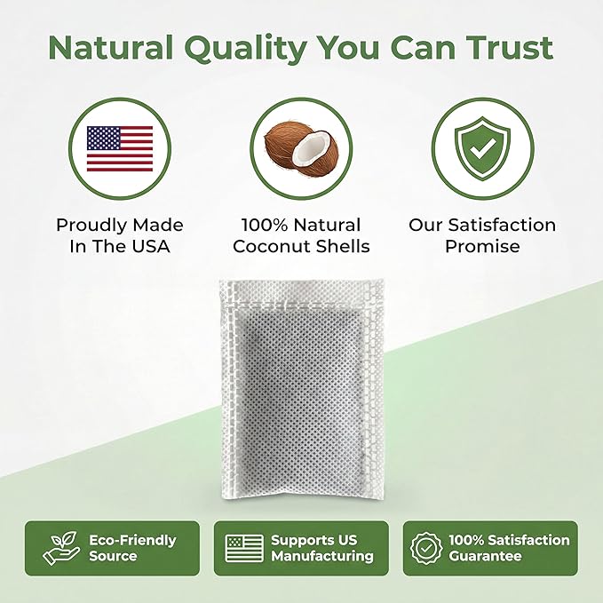 Green Piece® Activated Charcoal Water Filter Replacements (Made in USA) - Great for Megahome and Other Countertop Water Distillers - Pack of 36 - Deluxe Version