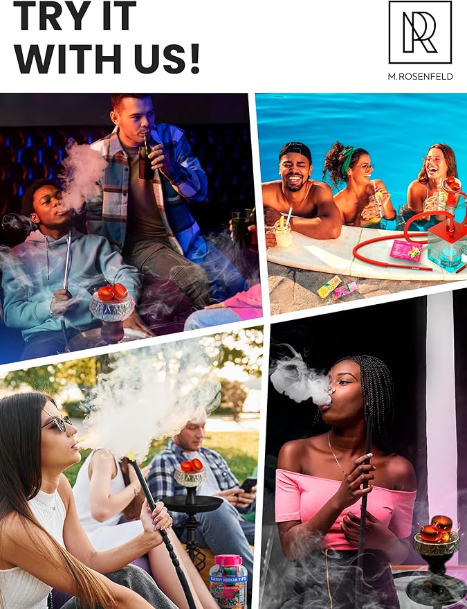 Hookah Bundle - 20 pcs Hookah Charcoal & 120 pcs Hookah Foil with Holes - 33 mm Quick Light Charcoal Tablets & 4 mil Thick Sisha Foil Sheets - 100% Natural Hooka Coals - Burns Up to 60 min