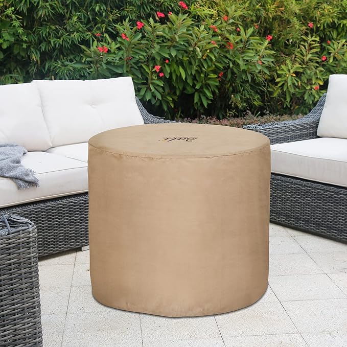 BALI OUTDOORS 30 Inch Fire Pit Cover Round Column, Heavy Duty, Waterproof and Weather Resistant Oxford Fabric Cover