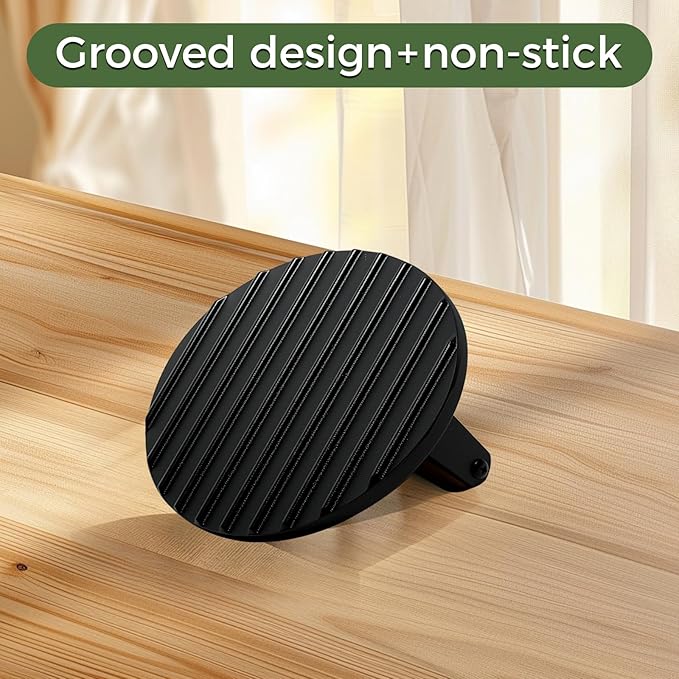 XUDAKAIXIN Cast Iron Smash Burger Press 7.1",Grill Bacon Meat Press Tool,Perfect for Blackstone, Camp Chef, Weber Grills & Indoor Griddles – BBQ & Cookout Must-Have (Grooved)