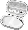 RAIACE Hard Travel Storage Case Compatible with SUPVAN E10 Mini Label Printer, Mesh Pocket for Label Paper, Cables and Accessories. - Gray