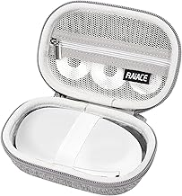 RAIACE Hard Travel Storage Case Compatible with SUPVAN E10 Mini Label Printer, Mesh Pocket for Label Paper, Cables and Accessories. - Gray