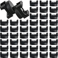 Yookeer 50 Pcs Magnetic Zip Tie Mount Base Black Magnetic Cable Clips Wire Holder Multipurpose Cable Ties Management Base Electrical Supplies for Wire (22 mm)