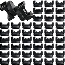 Yookeer 50 Pcs Magnetic Zip Tie Mount Base Black Magnetic Cable Clips Wire Holder Multipurpose Cable Ties Management Base Electrical Supplies for Wire (22 mm)