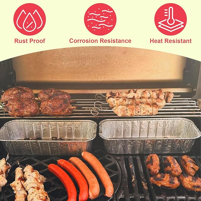 DcYourHome 7641 Warming Rack for Weber Spirit I & GS4 Spirit II 300 Series, Spirit E-310 E-315 E-320 E-335 SP310 Parts with Front Control Knobs, Genesis Silver Gold B/C, Stainless Steel 24 7/8 Inch
