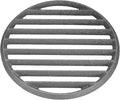 PATIKIL Cast Iron Fire Grate, 11" Round BBQ Grill Grate Replacement High Heat Charcoal Plate Fire Bottom Grate Grilling Accessories 6 Slots for Grilling Barbecue