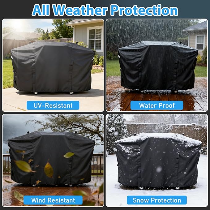 Utheer Grill Cover for Blackstone 28 inches Griddle Cooking Station with Hood Water Resistant, Upgraded Full-Length Heavy Duty 600D Waterproof Fabric Cover for Blackstone 5483 Griddle Cover