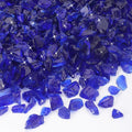 Mr. Fireglass Crushed Fire Glass for Natural or Propane Fire Pit, 10 Pounds Decorative Recycled Fireplace Glass Rocks for Fire Pit Fireplace and Landscaping, High Luster Cobalt Blue