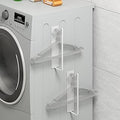 Magnetic Hanger Organizer, 2Pack Hangers Holder for Dryer/Washing Machine, Holding up to 30 Velvet/Wire/Plastic Hangers, Perfect Space Saver for Laundry Room (2, White)