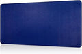 Dual-Sided Desk Pad, Large Mouse Pad - Natural Cork & PU Leather Non-Slip Waterproof Desk Mats for Office and Home (Blue, 31.5" x 15.7")