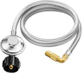 6 Feet Propane Regulator and Hose for Blackstone 17 & 22 Inch Tabletop Griddle, Connect to 5-20 LB Propane Tank, Stainless Steel