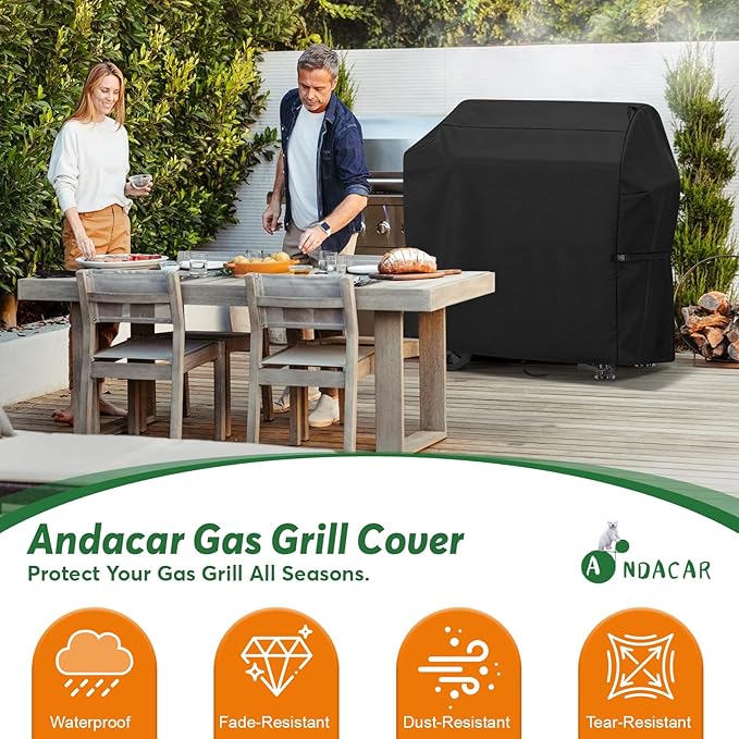 Charcoal Grills Cover for 440 SQ Wood Pellet Grill, Waterproof Outdoor Grill Cover BBQ Grill Cover Barbeque Grill Cover (Cover Only) - 45" L×25" W×35" H, Black