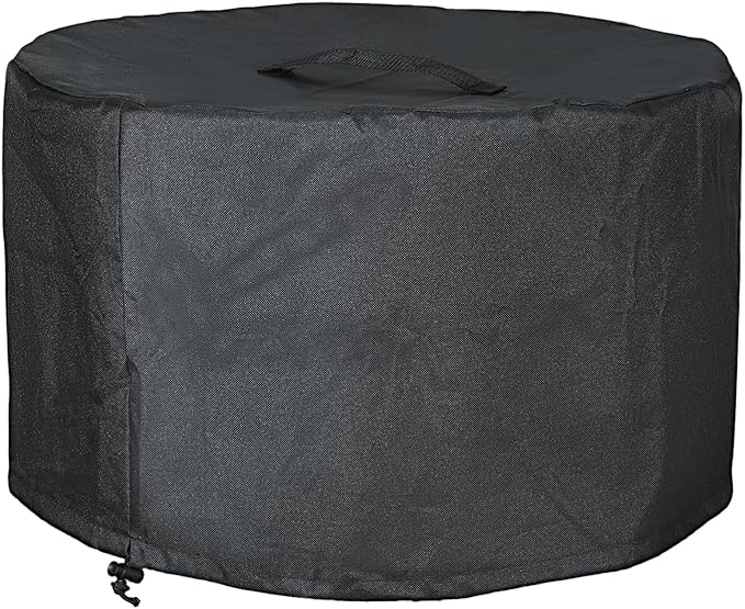 Fire Pit Cover for Solo Stove Bonfire Outdoor Smokeless Firepit, Small Round Waterproof 600DPolyester Shelter, Heavy Waterproof Protective Solo Stove Accessories,Solo Stove Yukon Cover (Black)