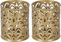 EasyPAG Gold Pen Holder for Desk, 2 Pack Round Pen Organizer, Brush Holder for Vanity, Metal Pencil Cup Organizer for Home, Office, Classroom, School