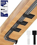 80PCS Hook and Loop Cable Ties, Under Desk Cable Management, Adhesive Cable Straps, Cord Management Hider Idea, Cord Organizer for Desk, Computer Accessories, Home Office Organization, Black+White