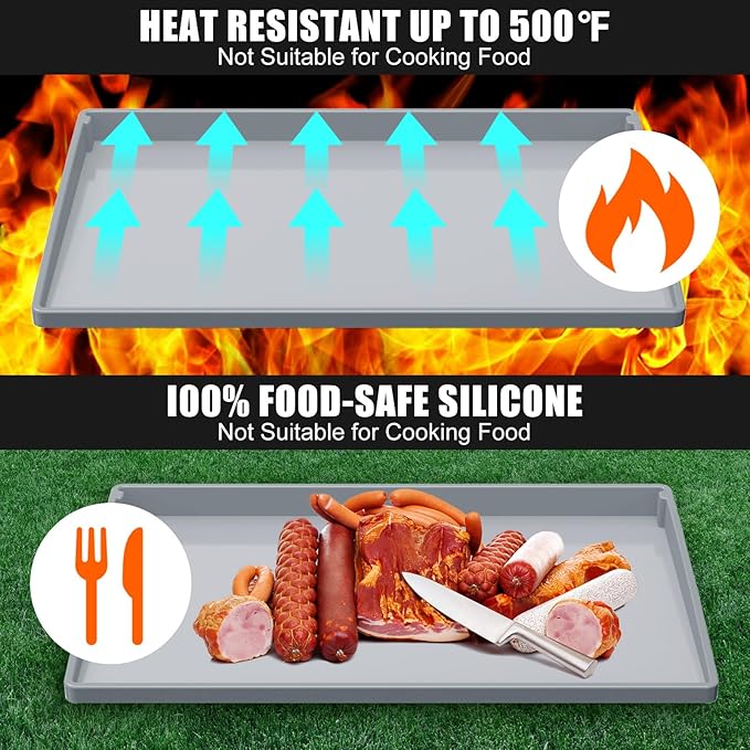 Silicone Griddle Mat Cover for Blackstone - 36 Inch True All-Encompassing Coverage Heavy Duty Food Grade Grill Buddy Mat, All Season Cooking Surface Protective Cover