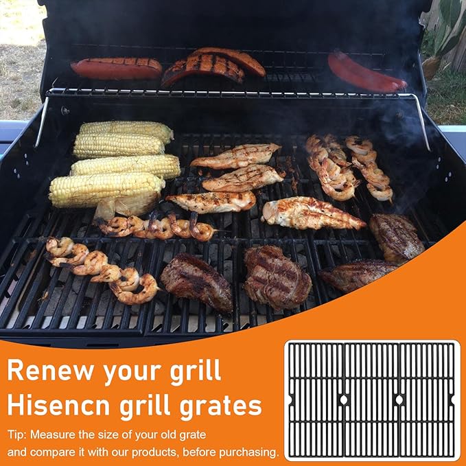 Grill Grates for Charbroil Advantage 4 Burner 463344116 463343015 463344015, Gas2coal 463340516 463370516, Grill Grids for Char-Broil 463336016, Replacement for G467-0002-W1, G309-0019-W2, 16 15/16"