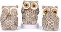 Set of 3 Owl Statues Home Décor, Cute Owl Figurines for Shelf, Living Room Bedroom Office Desktop, Bookshelf, Animal Sculptures Gifts,Small Decor Accents Items for Birds Lovers