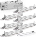 Set of Grate Basket Adjustable Meshes for Grilling for Charcoal, Gas Grill, Tandoor BBQ, Smoker for Home, Outdoor, Restaurant (Stainless steel, Grill Jumbo Basic)