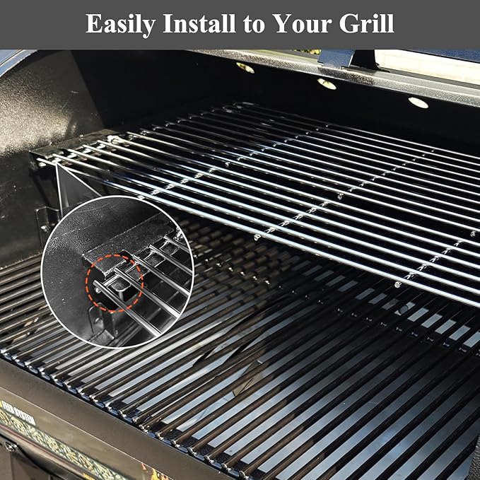 Uniflasy Warming Rack for Pit Boss 700 Series Pellet Smoker Grills, Stainless Steel Upper Cooking Grate Replacement for Pit Boss 700D 700FB 700S 700SC 700FB1, Foldable BBQ Grill Top Rack