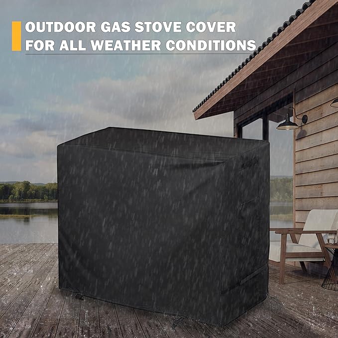 Outdoor Gas Stove Cover for SKOK 3 Burners Portable Propane Stove, Protective Cover for 3 Burner Camping Propane Gas Stove-Waterproof