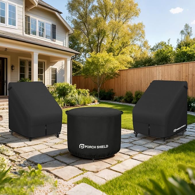 Porch Shield Fade Resistant Solo Stove Yukon Cover - Waterproof Patio Fire Pit Cover Round 32 inch Fits for Small Firepit Solo Stove Yukon