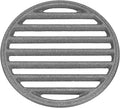 PATIKIL Cast Iron Fire Grate, 7.4" Round BBQ Grill Grate Replacement High Heat Charcoal Plate Fire Bottom Grate Grilling Accessories 6 Slots for Grilling Barbecue