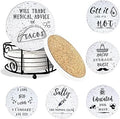 Nurse Gifts for Women and Men - Absorbent Ceramic Coasters w/Holder Included (Nurse Funny) Gift for Nurses, Nurse Practitioner Gifts, Nursing Student Graduation, Nurse Appreciation Gifts