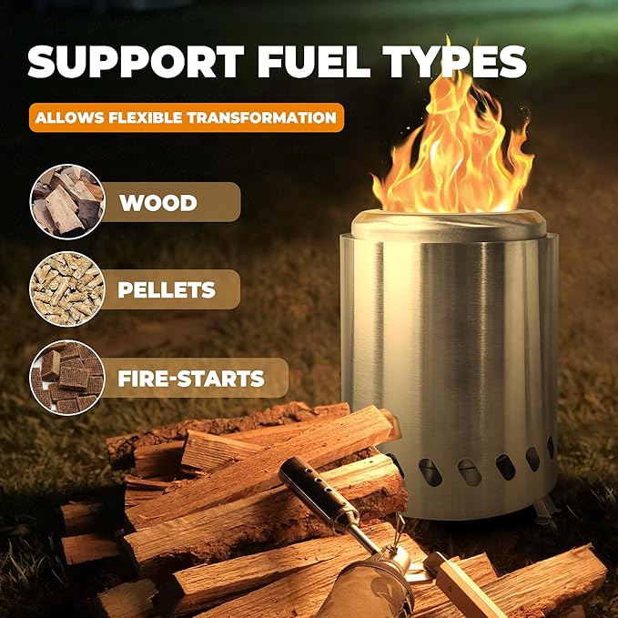 Tabletop Fire Pit - Smokeless Firepit Mini Fire Pit Stove Bonfire Table Top Firepit Outdoor Solo Portable FirePit with Carry Bag Pellet Stove