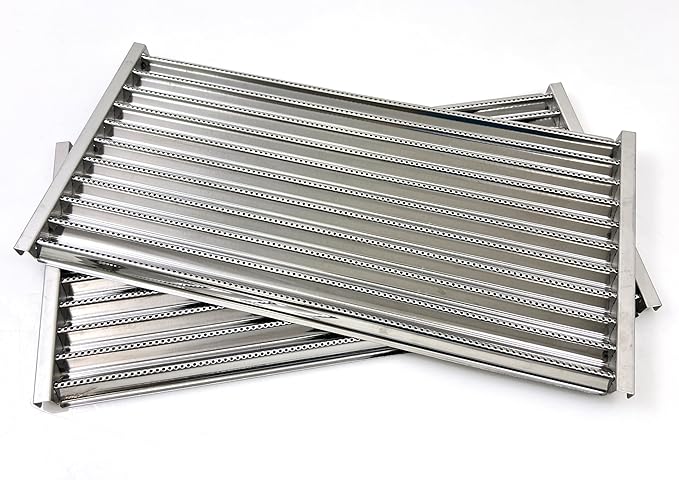 Direct Store Parts DS123 17" Stainless Steel Emitter Plates TRU-Infrared Grill Grates for Charbroil Performance Tru-Infrared 2 Burner Gas Grill 463633316, 463672016 463672216, 463672416, 2PK