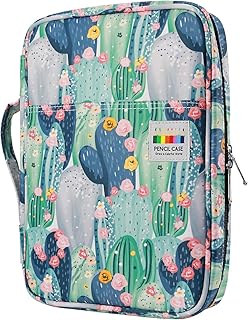 YOUSHARES Colored Pencil Case Holder - Pen Case Organizer with Multilayer Holder for Prismacolor Colored Pencils & Gel Pen of Adult & Artist (cacti)