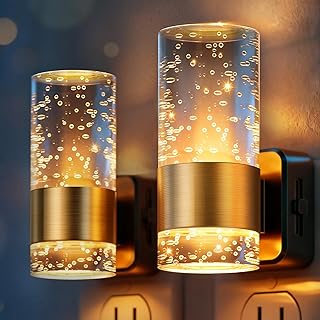 JandCase Night Light, Night Lights Plug into Wall,2 Pack 3000K Dimmable LED Night Light with Adjustable Brightness, Automatic Night Lights Plug in with Auto Light Sensor, for Bathroom Hallway Decor