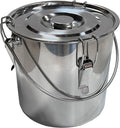 The Bincho Grill Charcoal Saver – Extinguishing Bucket (Keshizumi) for Hot Charcoal and Ash Collection, Heavy Duty Stainless Steel with Lockable Lid, 3 Gallon Capacity
