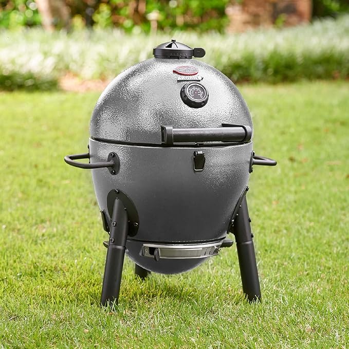 Char-Griller E86714 AKORN Jr. Kamado and Char-Griller 6211 Smokin' Stone Jr