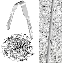 Blulu 100 PCS Manganese Steel Cable Clips for Stucco Surfaces Stucco Hooks for Coaxial Electrical Cable Drywall Clips Push in Masonry Anchors for Running Wire on The Exterior of Homes